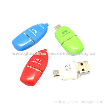 Colorful Smartphone Readers with Free Logo, Support Micro SD Card